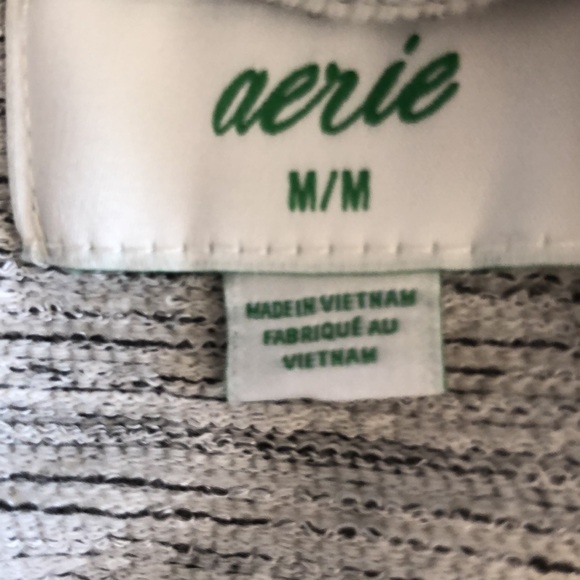 Aerie Gray Oversize Long Sleeve Crew Neck Sweater Sz M - Picture 6 of 9